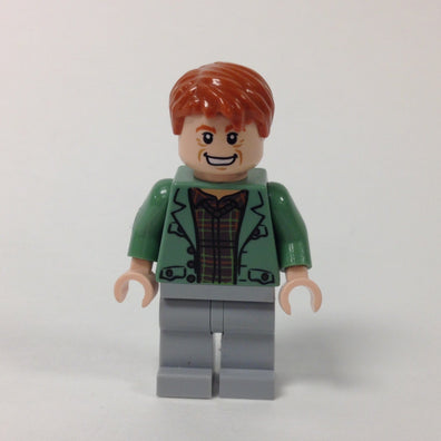 LEGO Minifigure-Arthur Weasley, Sand Green Open Jacket, Light Bluish Gray Legs-Harry Potter-HP089-Creative Brick Builders